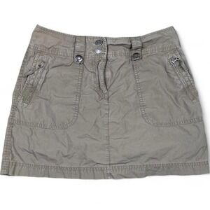 Khaki Utility Mini Skirt